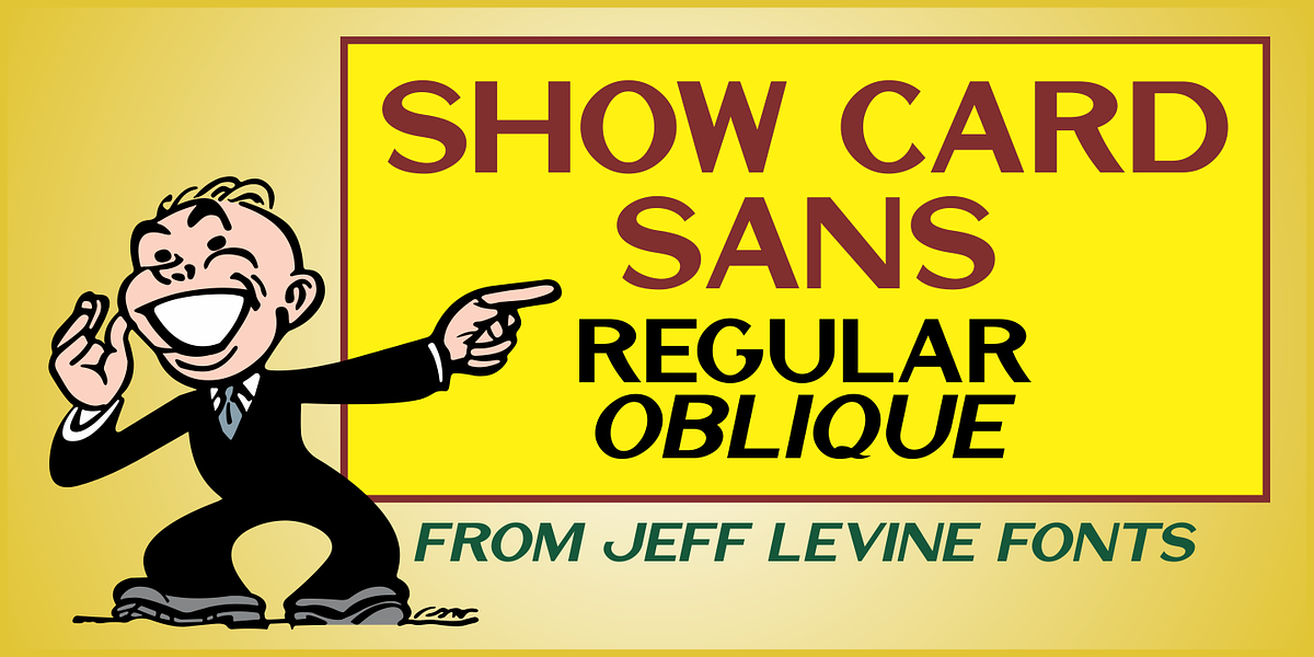 Show Card Sans JNL, a Sans Serif Font by Jeff Levine Fonts (Photo 1 of 5)