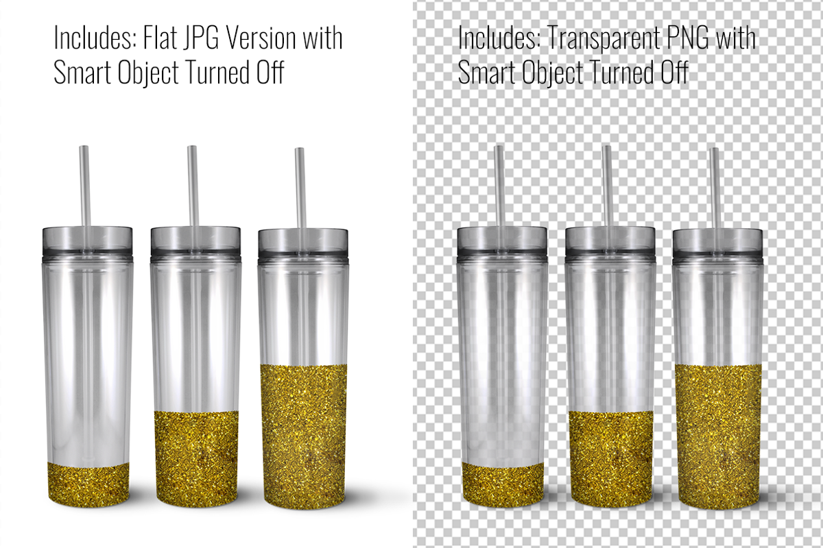 Skinny Acrylic Tumbler w/ glitter, a Product Mockup by SarahDesign (Photo 4 of 9)