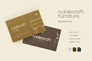 Noblecraft Furniture - Business Card, a Business Card Template by VUNIRA (Thumbnail 1 of 3)