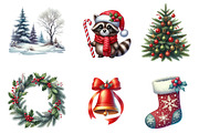 Woodland Christmas Clipart, an Illustration by CreationArt (Thumbnail 4 of 7)