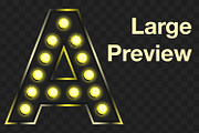 Black marquee letters PNG EPS, an Object Graphic by MariiaVD (Thumbnail 4 of 5)