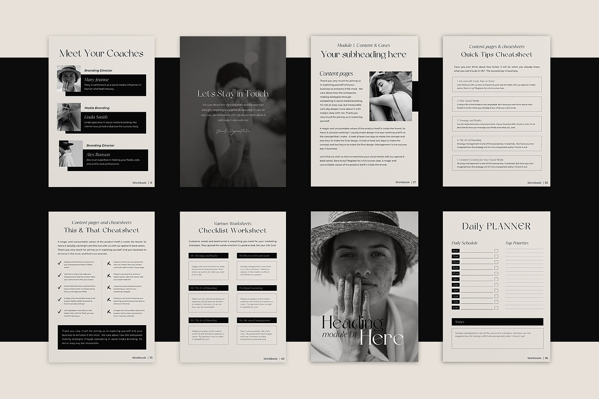 WorkBook for Coaches | CANVA preview 4