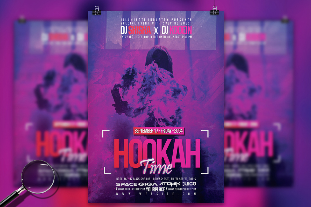 12 Hookah Flyers | Premium Bundle, a Flyer Template by GIGA-TEMPLATE (Photo 10 of 13)