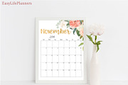 Wall Calendar 2018 2019 Letter Size, a Templates & Theme by EasyLifePlanners (Thumbnail 2 of 10)