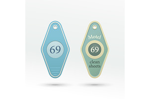 a motel vintage keychains plastic on, an Object Illustration by IfH