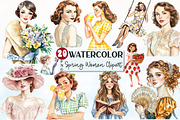 Spring Woman Sublimation Clipart, an Illustration by Rose Art (Thumbnail 1 of 4)