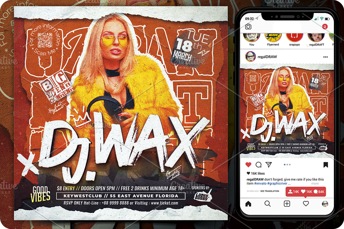 DJ Flyer, a Flyer Template by regalDRAW (Photo 1 of 3)