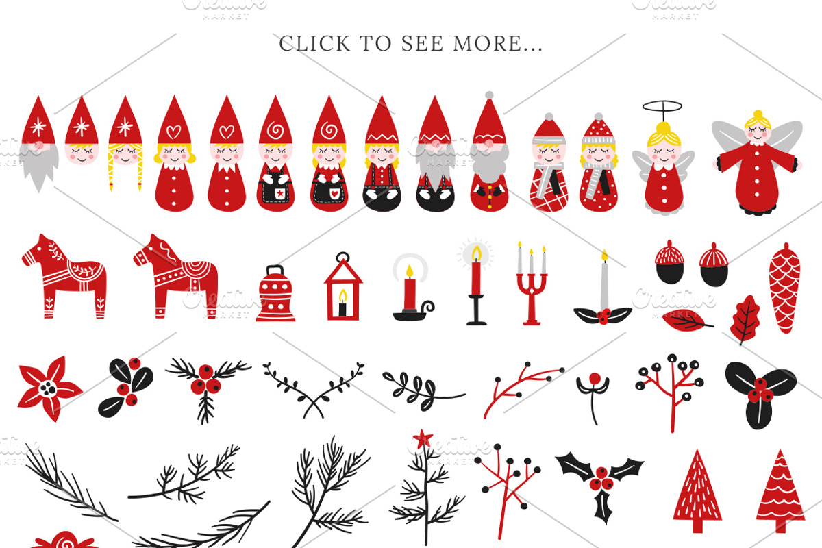 Scandinavian Christmas illustrations, an Illustration by Little Bean (Photo 6 of 6)