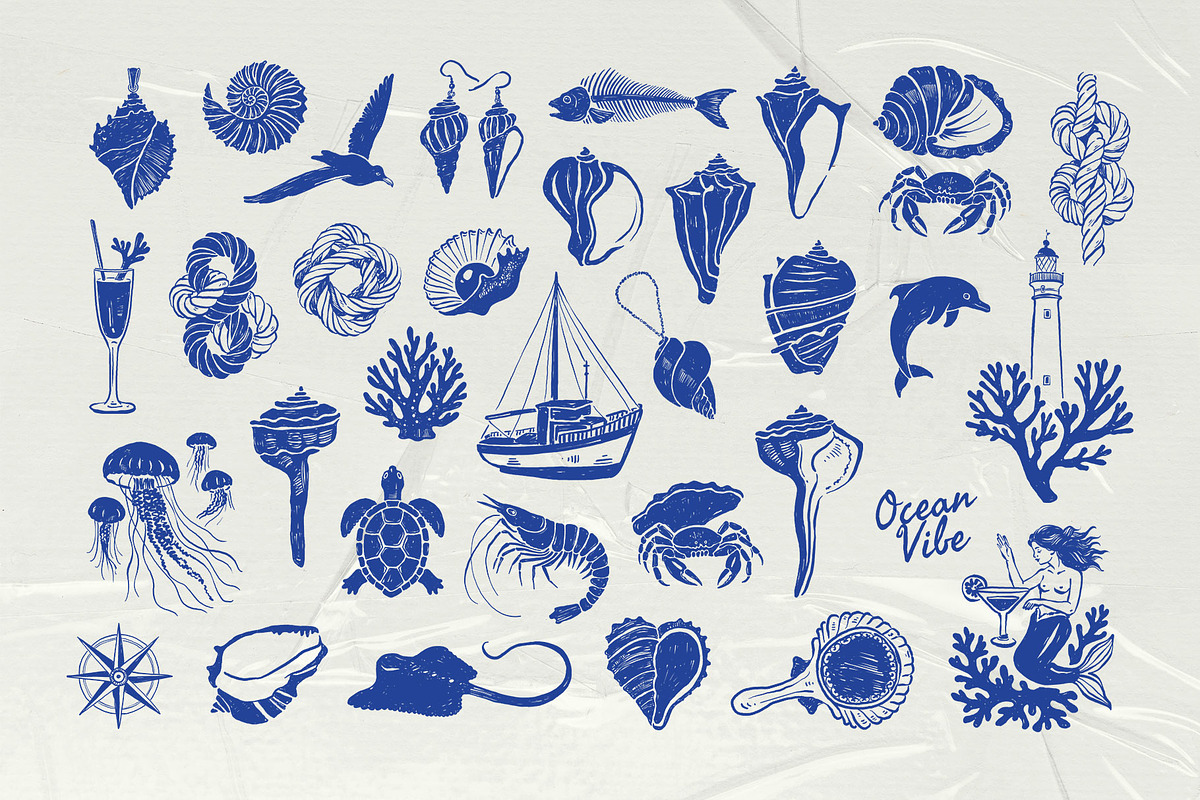 Ocean | Logo & Illustration Kit, a Branding & Logo Template by KetteCreate (Photo 15 of 20)