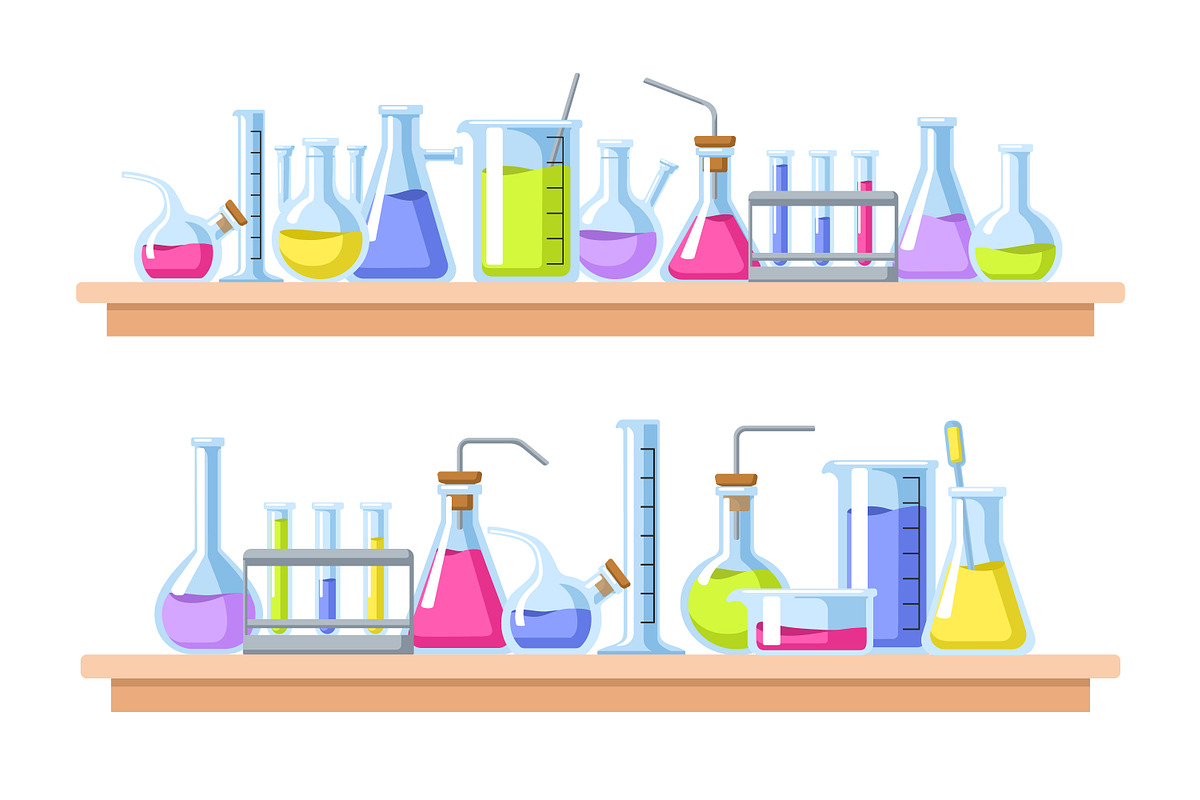 Laboratory glassware set, pattern, an Object Illustration by Good Studio (Photo 4 of 7)