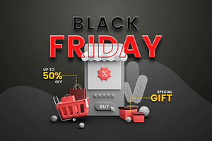 Black Friday - Shop 3D Decorative, a Decorative Illustration by Artlogs x Modaldesain