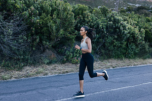Full length slim female running, a Sports & Recreation Photo by Artem Varnitsin
