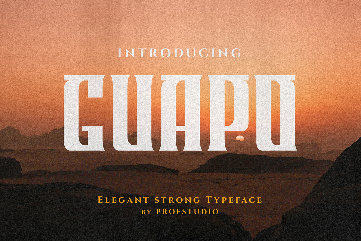 Guapo - Elegant Condensed Typeface, a Serif Font by PROF STUDIO (Photo 1 of 4)