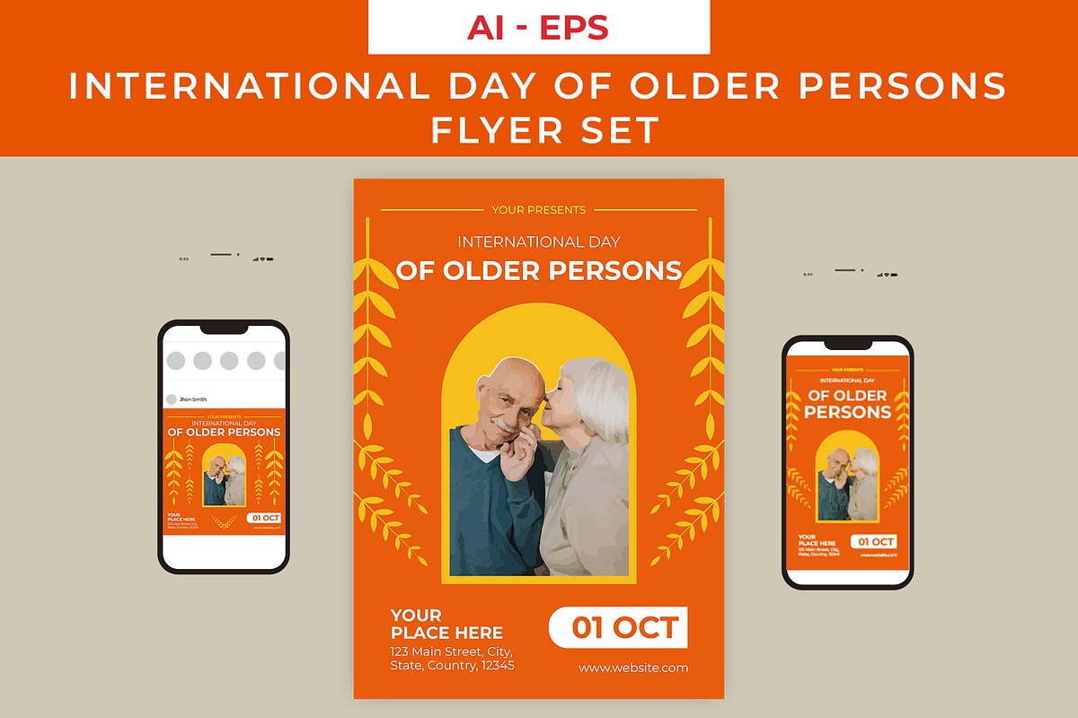 Older Persons Flyer Set, a Flyer Template by Lakhan1998 (Photo 1 of 2)
