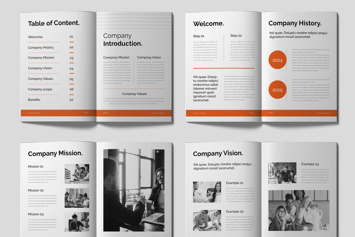Employee Handbook Layout, a Brochure Template by ContestDesign (Photo 2 of 4)