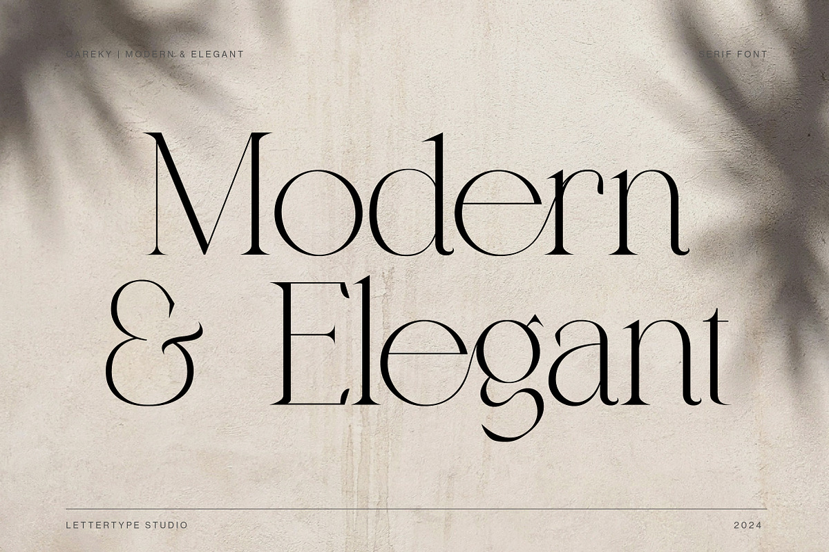 Qareky a Modern & Elegant Serif, a Serif Font by Lettertype Studio (Photo 2 of 20)