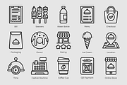 Food and Delivery Outline Icons, an Outline Icon by Tekuni (Thumbnail 5 of 6)