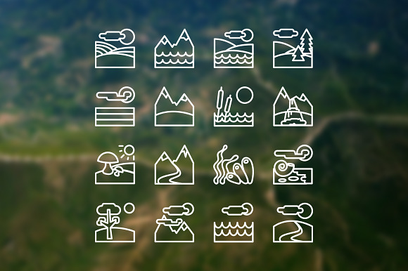 96 Landscape Icons