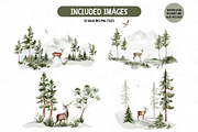 Forest Deer Watercolor Scenes, an Illustration by TatiMockup (Thumbnail 2 of 4)