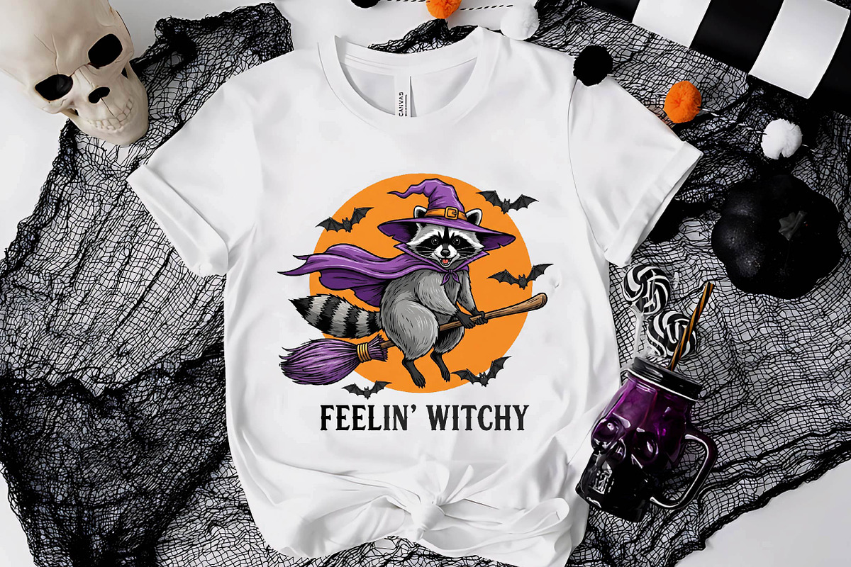 Vintage Halloween Raccoon PNG Bundle, an Illustration by Dream Creation (Photo 15 of 16)