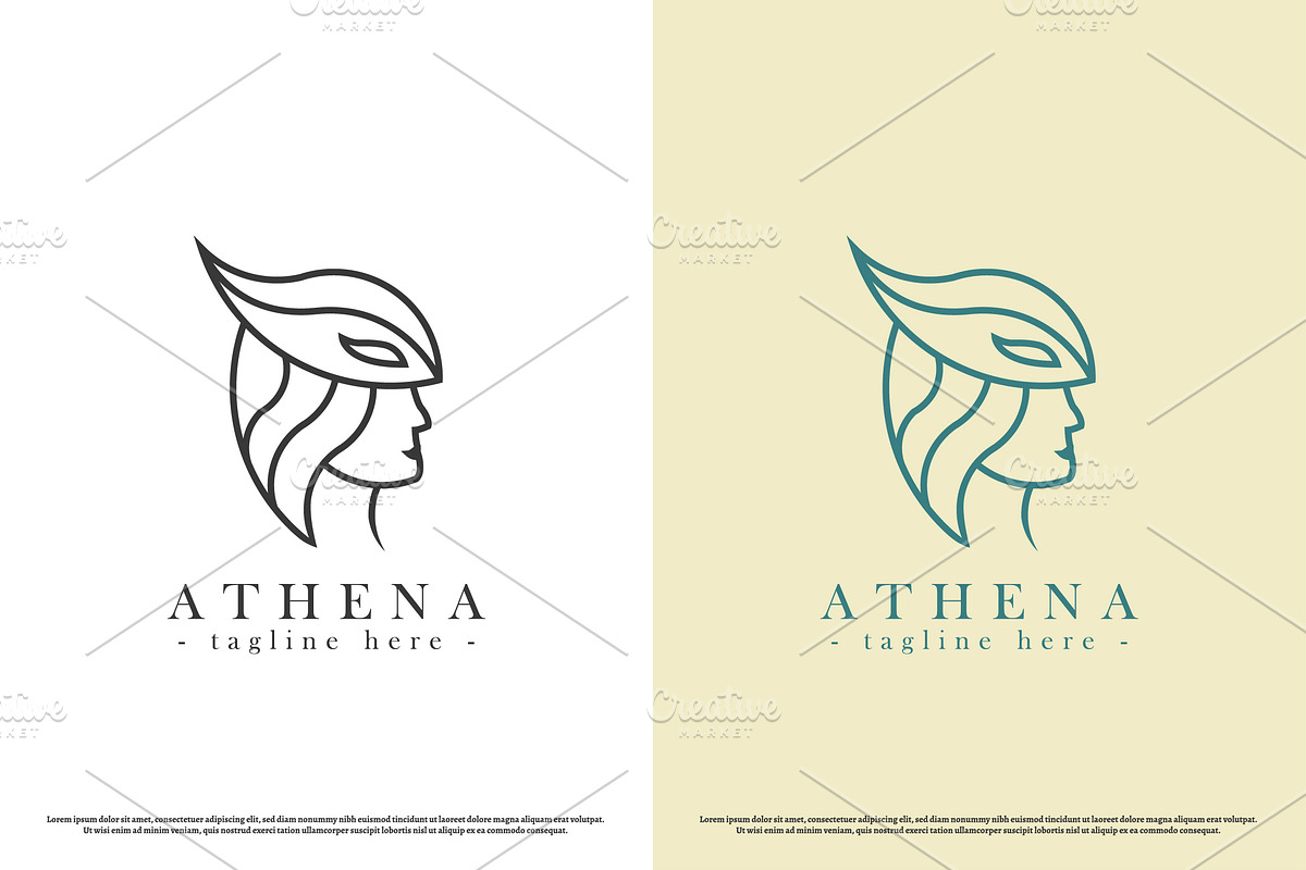 Athena Warrior Logo Design Icon, a Branding & Logo Template by Morvana Crew