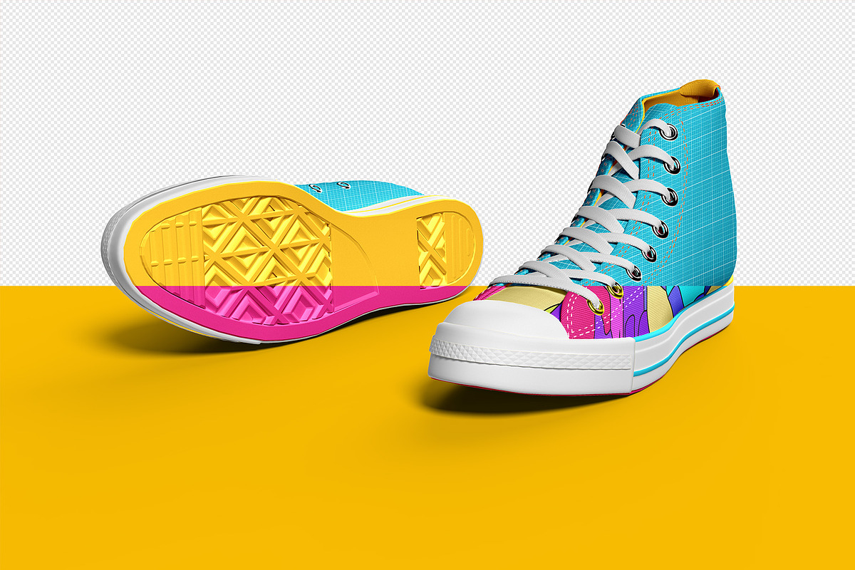 Sneakers Shoes Mockup - 9 views, a Packaging Mockup by Illusiongraphic (Photo 14 of 28)