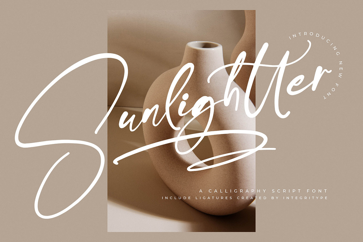 Sunlightter, a Script Font by Integritype Studio (Photo 1 of 15)