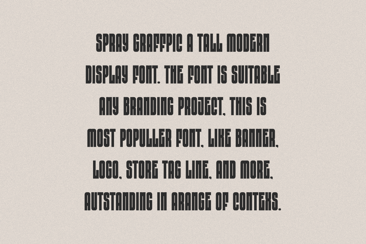 Spray Graffpic - Tall Font, a Sans Serif Font by Iqsiart Studio (Photo 2 of 6)