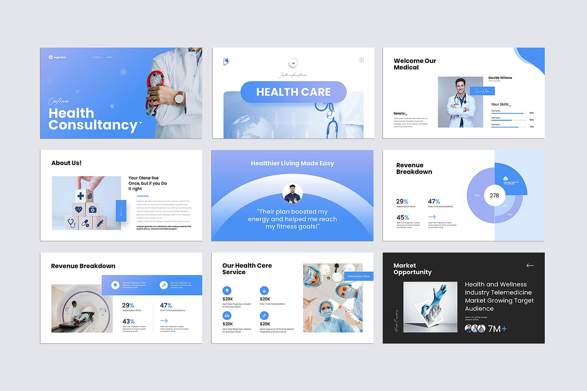 Online Health Consultancy, a Presentation Template by KreateTribe (Photo 6 of 6)