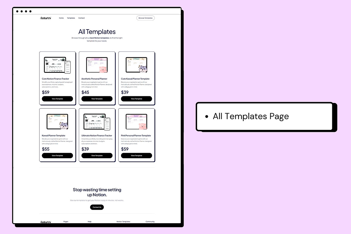 Best Notion Seller Website Template, a Landing Page Template by DaisyStudio (Photo 6 of 7)