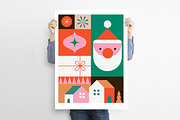 Geometric Modern Christmas, a Seasonal Illustration by Marish (Thumbnail 2 of 9)