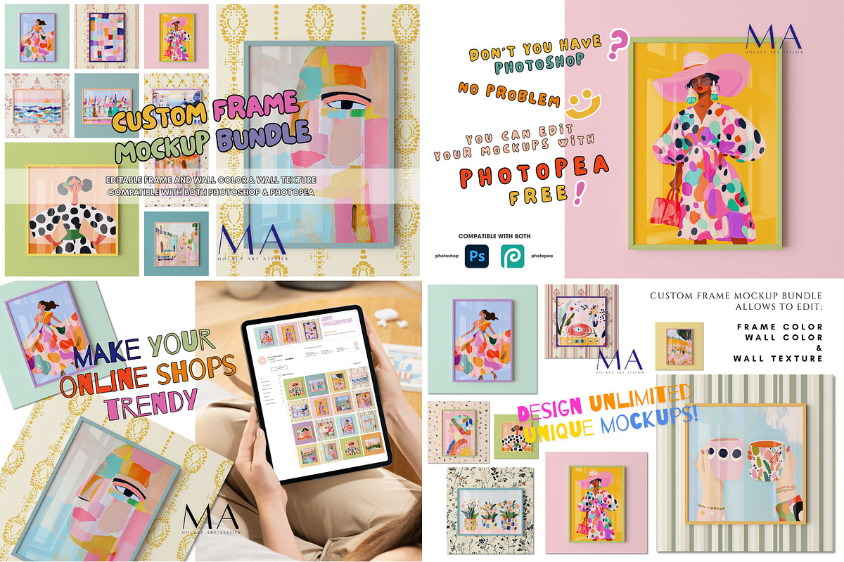 Mega Interior Frame Mockup Pack, a Household Mockup by Mockup Art Atelier (Photo 38 of 60)