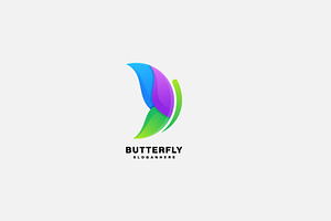 Butterfly Logo Template Gradient