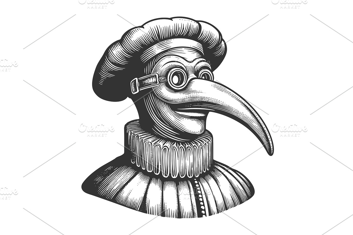 historical plague doctor mask, a Healthcare Illustration by AlexArt