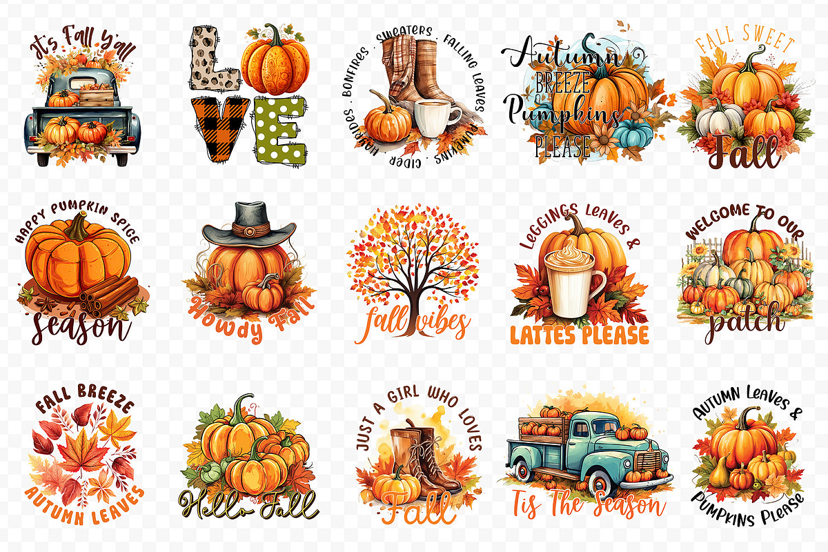 Fall Sublimation Bundle Vol.5, a Graphic by CraftlabSVG (Photo 2 of 15)