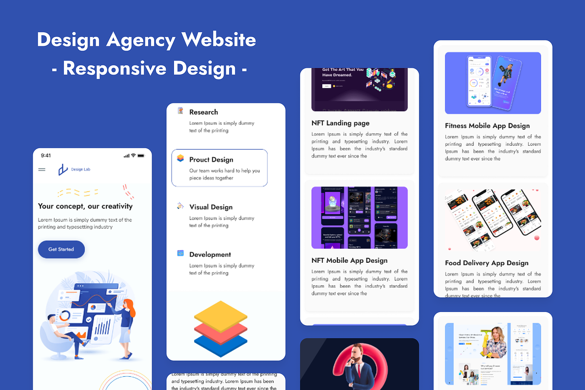 Design Agency Website landing page, a Landing Page Template by Design Lab (Photo 1 of 3)