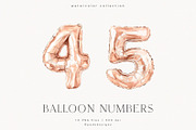 Rose Gold Balloon Numbers, a Decorative Illustration by PeDe Designs (Thumbnail 4 of 7)