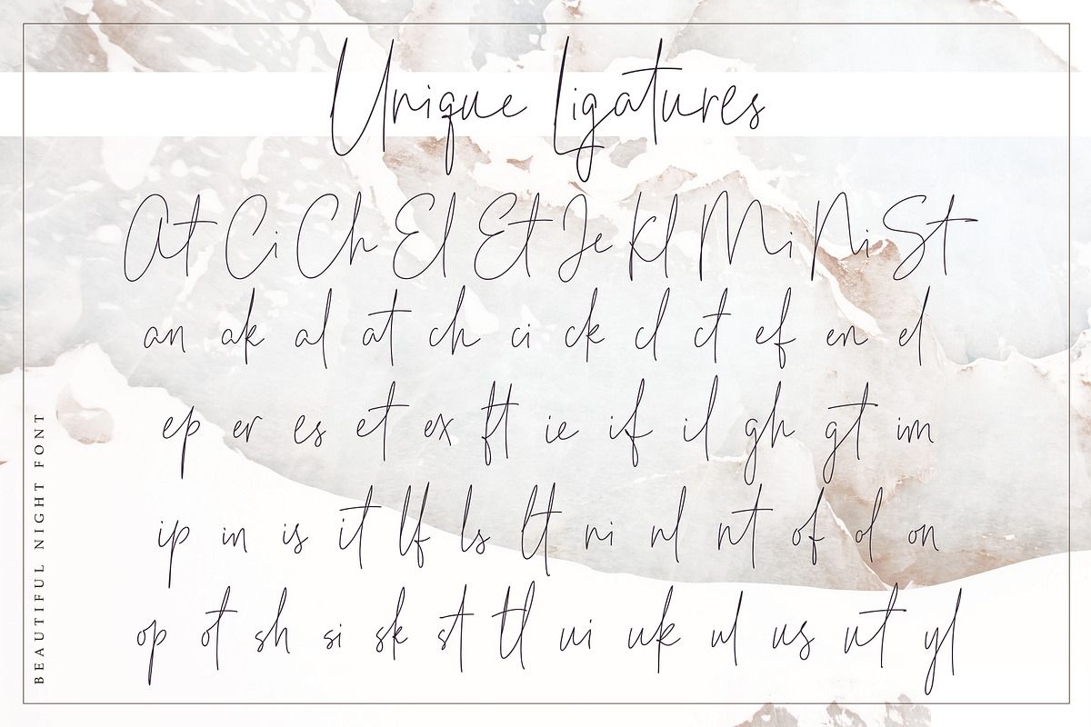 Beautiful Night Script Font preview 7