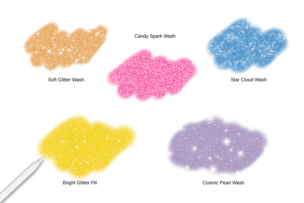Procreate Glitter Brushes, a Brush Add-On by HopeArtIllustration (Photo 11 of 11)