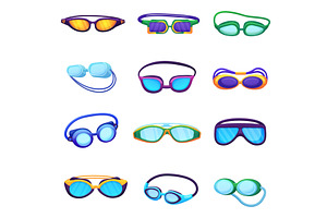 Cartoon pool goggles. Swimming, a Sport Illustration by LadadikArt