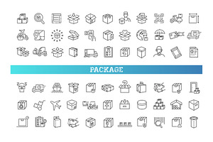 Set of delivery and logistics icons, a Transportation Illustration by Tettygreen
