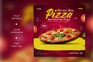 Food social media post template