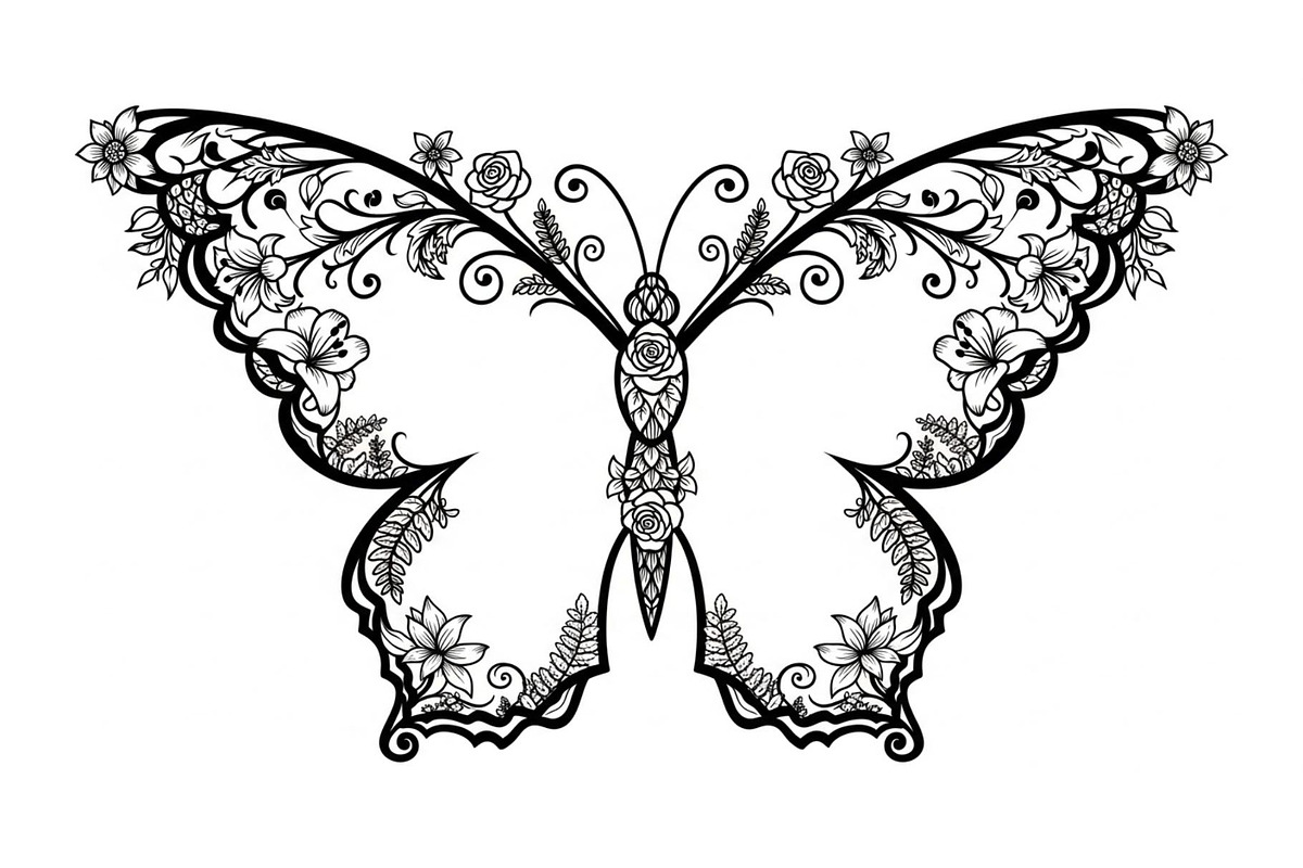 Butterfly Floral Frame SVG Bundle, an Illustration by Creativeshirt (Photo 28 of 31)