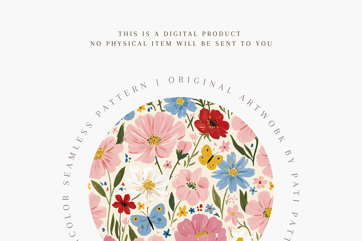 Seamless Cottage Garden Pattern, a Pattern Graphic by Pati Charm Studio (Photo 4 of 6)