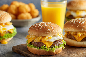 Delicious homemade cheeseburgers, a Food & Drink Photo by MistyDay