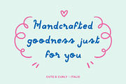 Cute & Curly handwritten fonts, a Handwritten Font by Carole Chevalier (Thumbnail 3 of 6)
