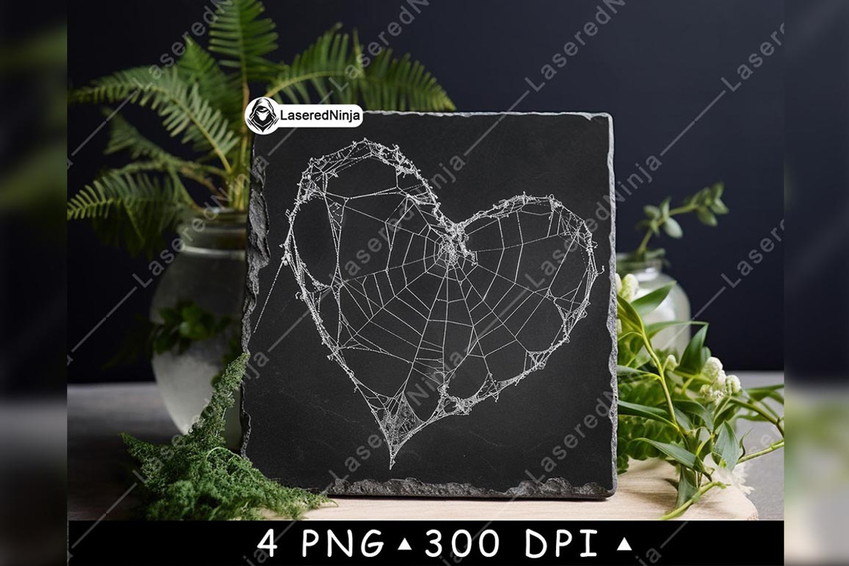 Heart-Shaped Spider Web Gothic Love, a Background Graphic by LaseredNinja (Photo 7 of 7)