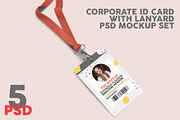 ID Card With Lanyard PSD Mockup, an Object Graphic by Sinlatown (Thumbnail 1 of 8)