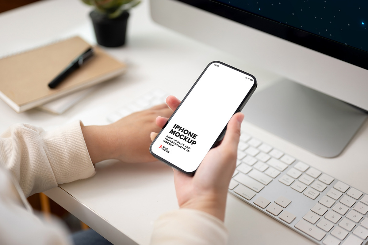 iPhone Mockup, an iPhone Mockup by UnicDesign (Photo 8 of 11)
