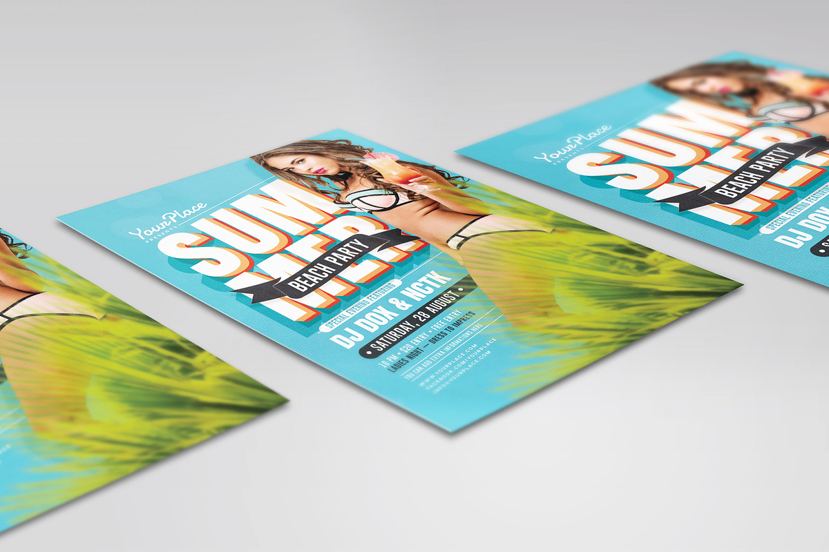 Summer Flyer / Poster, a Flyer Template by Mariux (Photo 3 of 3)